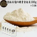 酒粕米麹の酵素食粉末 100g×5個 酒粕 米麹 酒かす 米こうじ 酒糟 さけかす パウダー こめこうじ 乾燥 米糀 サプリメント お試し 使いやすい 砂糖不使用 砂糖なし 乾燥 粉末 酵素 発酵食品 保存料 無添加 食物繊維 亜鉛 ビタミ
