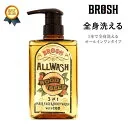 3/27(金) 在庫補充 / BROSH (ブロッシュ) ALL WASH / WOOD SEED 400ml ブロッシュ ポマード 全身 洗える シャンプー オールインワン メンズ 男性 アミノ酸 サロン 業務用 頭皮 ポンプ 本体 オー