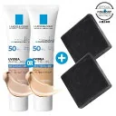 ラロッシュポゼ BBクリーム UVイデアXL プロテクションBB 01ライト or BB 02 ナチュラル 数量限定 ハイドロキノン配合 ミニ洗顔ソープ2個 付き 日焼け止め 乳液 色つき BB 乾燥肌〜普通肌 正規品 【2個まとめ買い特典